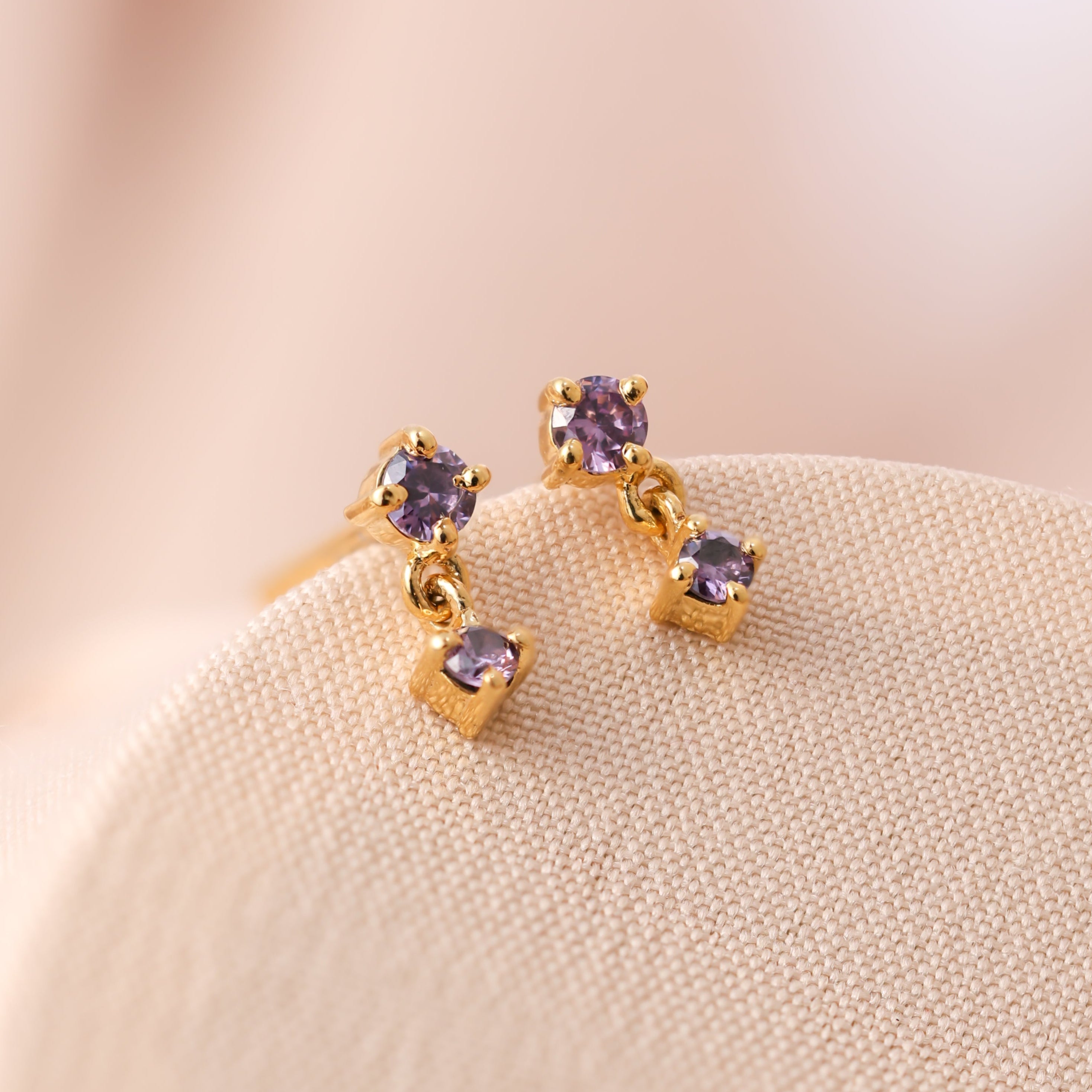 Dainty Birthstone Drop Earrings For Women/Girls